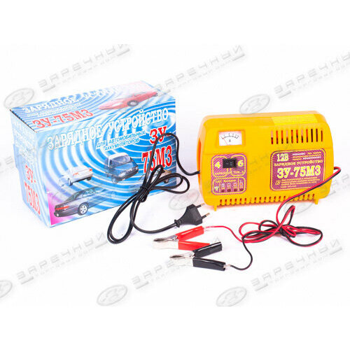 Зарядное устройство АКБ трансформаторное ЗУ-75М3 2 режима 12В 6А для батарей емкостью 40-75 Ач AZARD ЗАРЯД004 460100₽