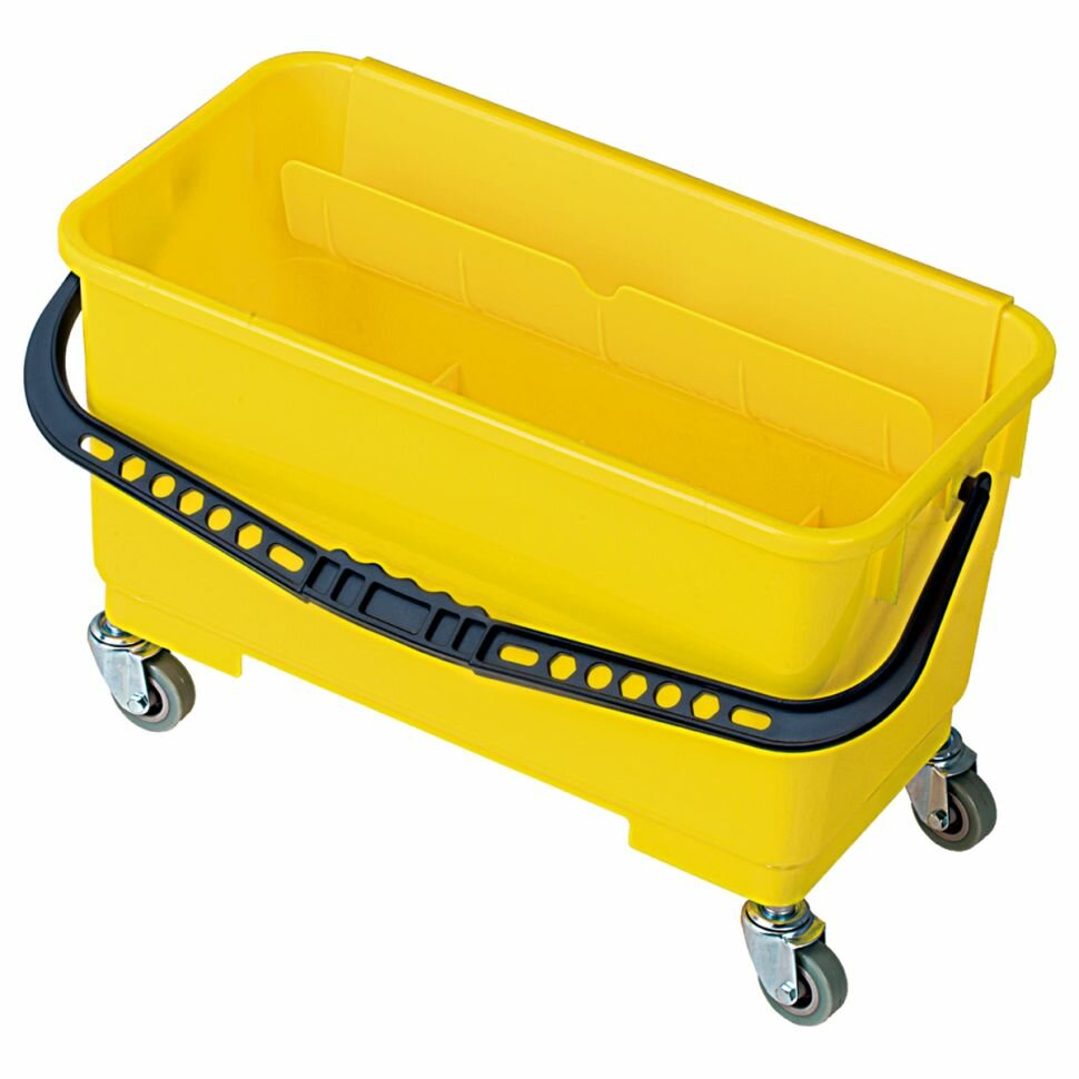 фото Ведро-тележка для мытья окон и уборки OfficeClean Professional, 24л, отжим для окномоек и PVA швабр, на колесах