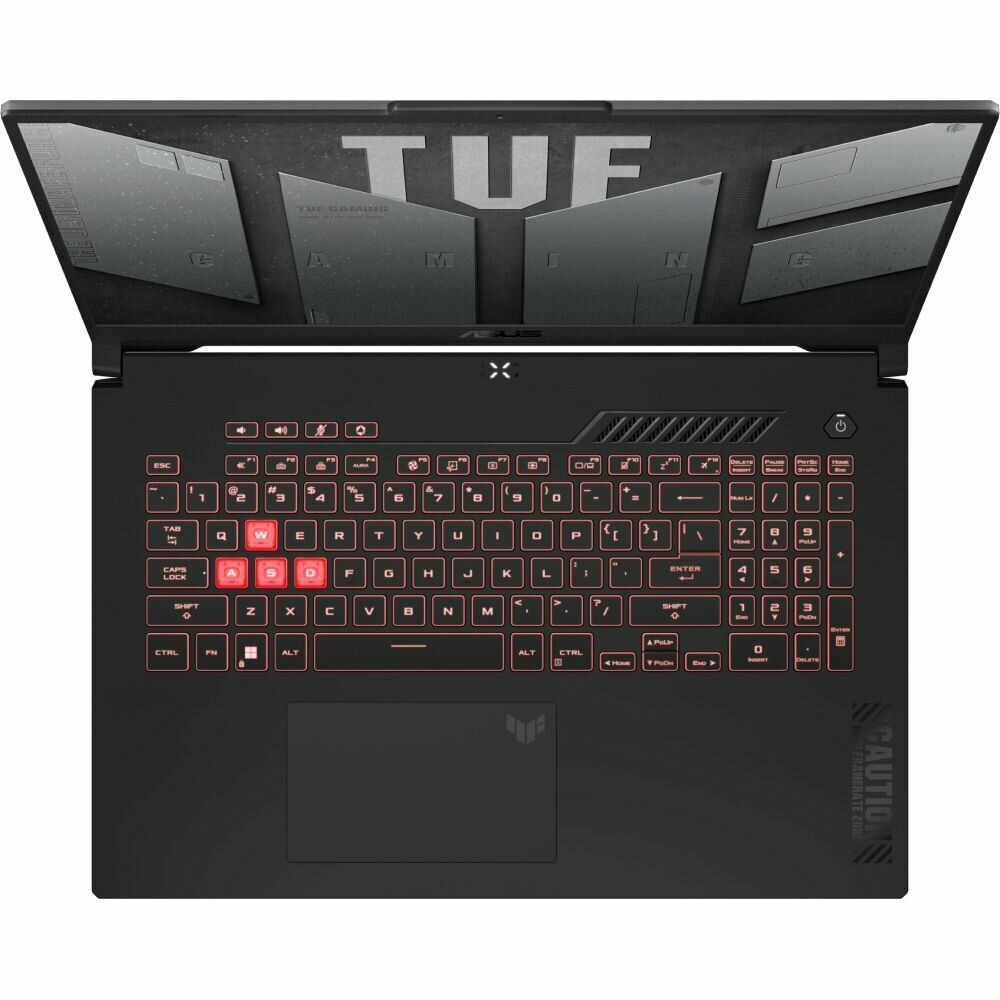 Ноутбук ASUS TUF Gaming A17 FA707NV-HX064 17.3" (1920x1080) IPS 144Hz/AMD Ryzen 5 7535HS/16GB DDR5/1TB SSD/RTX 4060 8GB/Без ОС, grey (90NR0E35-M003R0)