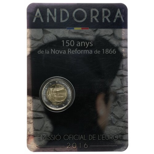 Андорра 2 евро 2016 150 лет новой реформы 1866 (Буклет) блокнот андорра