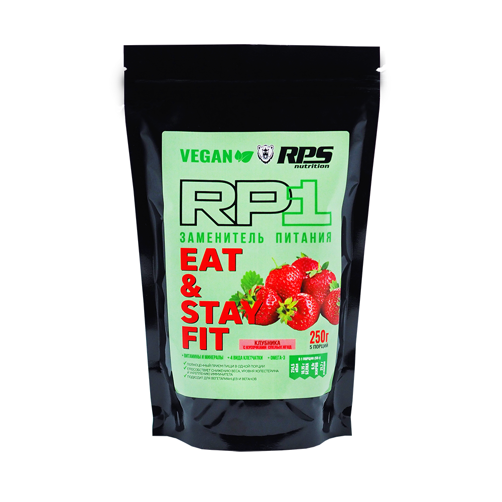 RPS Eat and Stay Fit VEGAN, 250 g. (клубника)