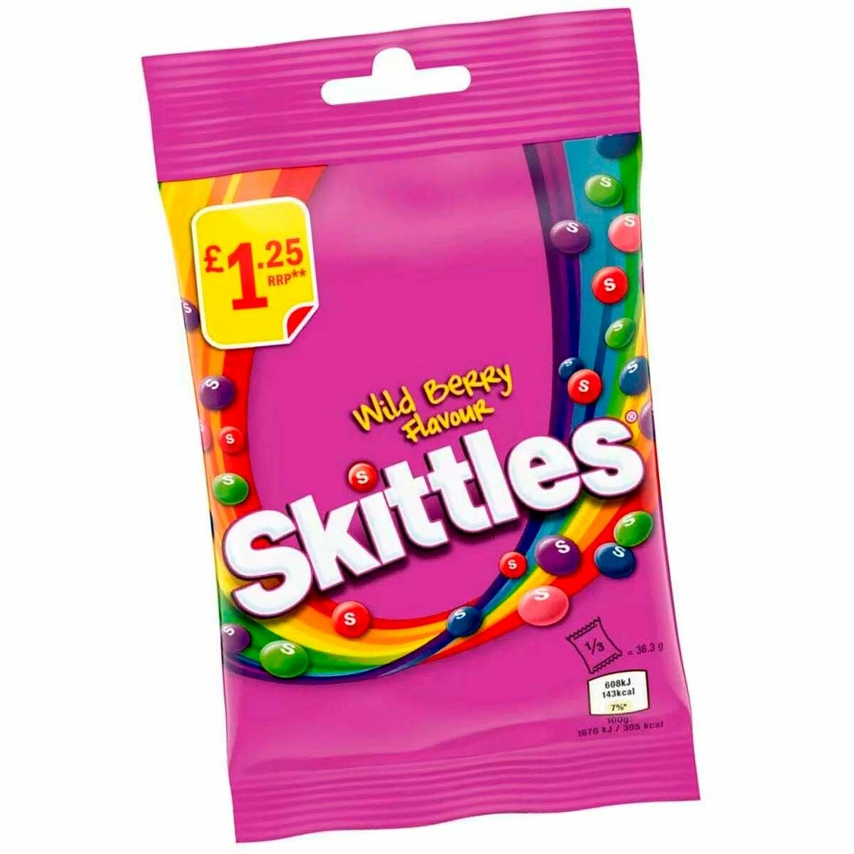 Драже Skittles Wild Berry со вкусом лесных ягод (Ирландия), 109 г - фотография № 3