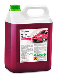 Автошампунь для б/мойки Grass Active Foam Red красная активная пена 5,8 кг GRASS 800002 | цена за 1 шт