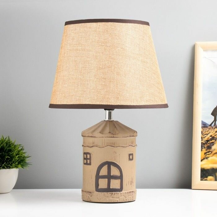 Настольная лампа Risalux "Мейзон" E14, 40 Вт, коричневый, 22.5х22.5х33.5 см