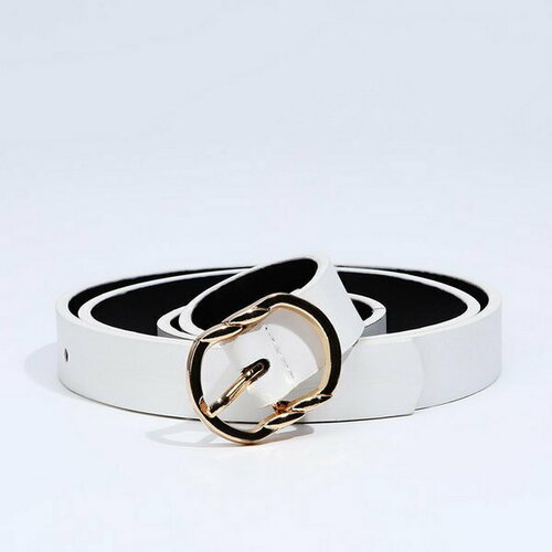 фото Ремень сима-ленд, размер 100, белый сима-лэнд