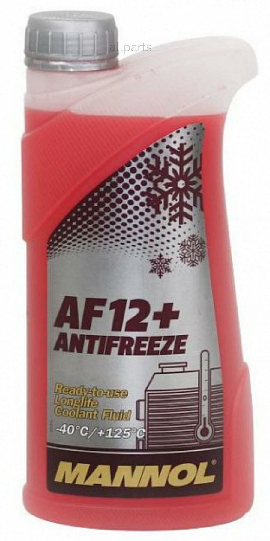 MANNOL 2038 Антифриз Longlife AF12+ Красный (-40°C) (готовый раствор) 1л