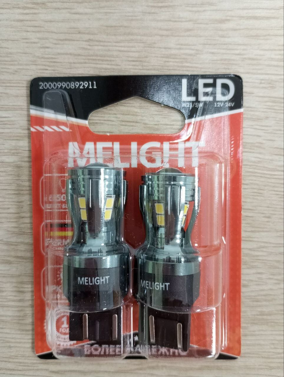 LED лампы MeLight светодиодные T20 W21/5W, чип 2835 Osram CANBUS 14SMD