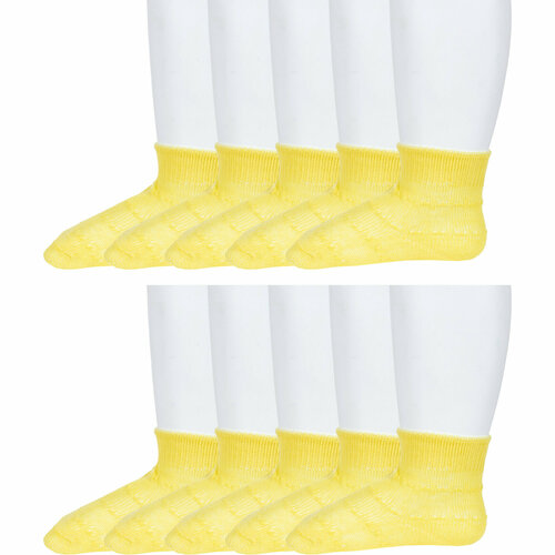 фото Носки борисоглебский трикотаж 10 пар, размер 8, желтый