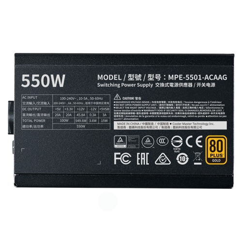Блок питания Cooler Master MWE Gold V2 550 550W 80 Plus Gold RTL 5 105771 818200₽