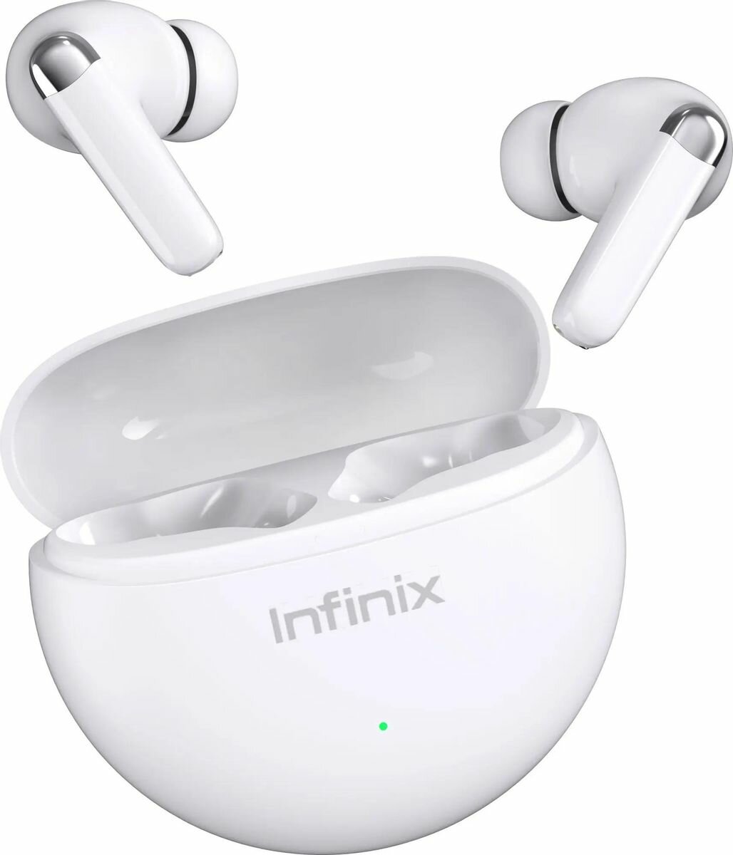 Наушники INFINIX XBuds XE26, Bluetooth, внутриканальные, белый [10311752]