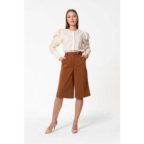 фото Бермуды маковцвет, размер 46, коричневый