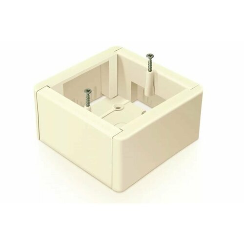 Установочная коробка GREENEL универсальная 88х88х44мм слоновая кость GE40231-02