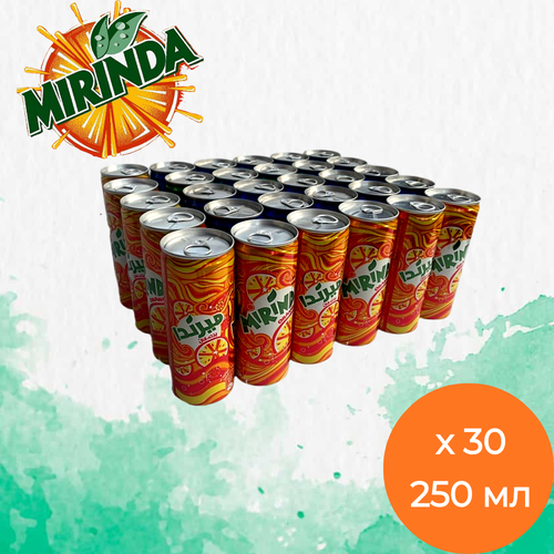 Mirinda, Миринда, 30 жестяных банок по 0,25 л, газированный напиток Ирак