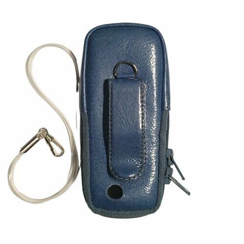 Кожаный чехол для телефона Motorola C380 Alan-Rokas серия Absolut (синий) натуральная кожа