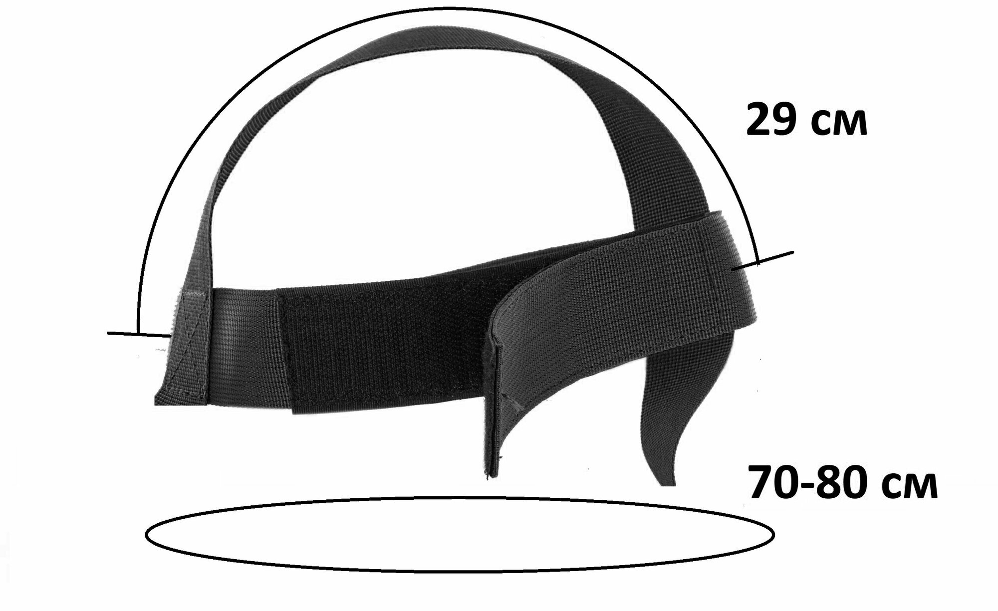 Ремень-лямка для упражнений на шею Rekoy FG044 из стропы c регулировкой обхвата, нагрузка до 25 кг