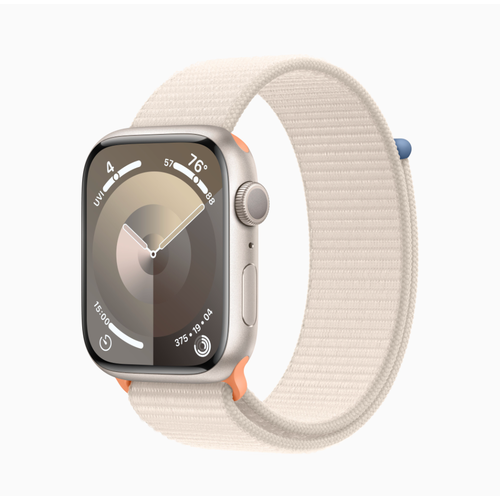 Умные часы Apple Watch Series 9 45 мм Aluminium Case GPS, Starlight Sport Loop (One Size)