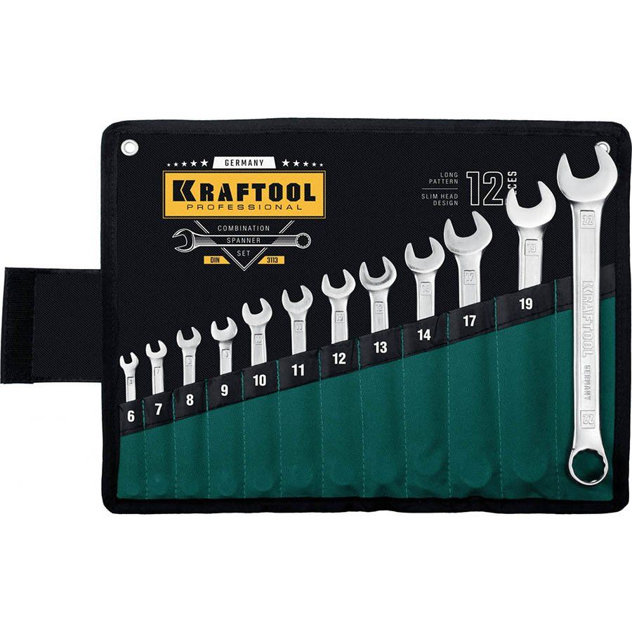 фото Набор комбинированных гаечных ключей 12 шт, 6 - 22 мм, KRAFTOOL