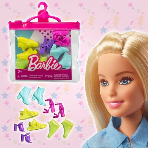 фото Одежда для кукол самая модная обувь для кукол барби barbie, mattel, набор 5 пар