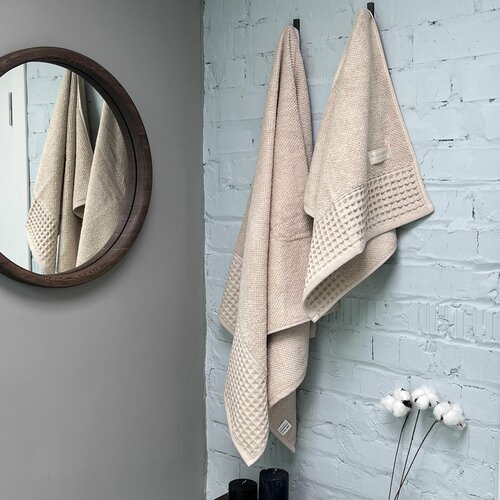 Комплект полотенец Kazanova Флафи айвори 50х90 и 70х140 3600₽