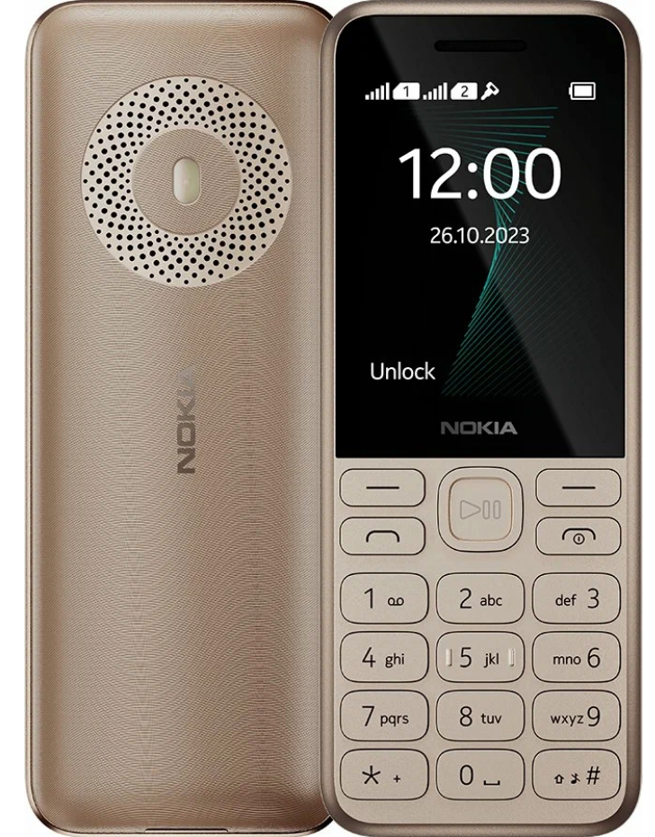 Телефон Nokia 130 (2023) TA-1576, 2 SIM, светло-золотой