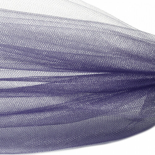 Фатин Кристалл средней жесткости блестящий арт. K. TRM шир.300см, 100% полиэстер цв. 132 К уп.50м - серо-фиолетовый