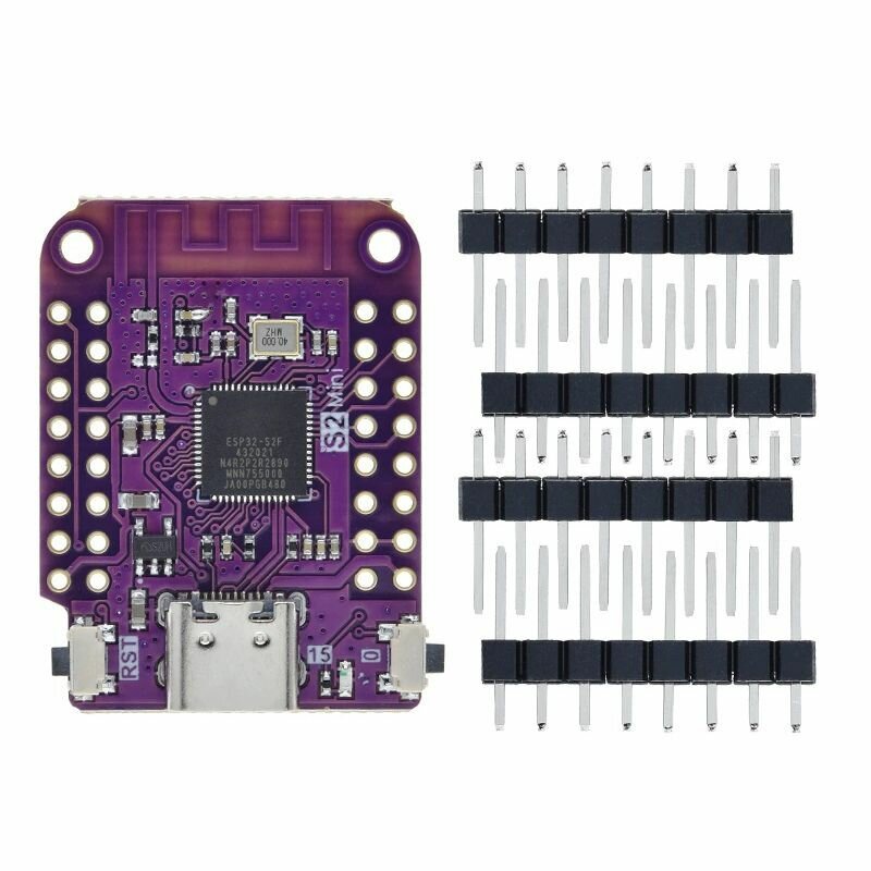 Контроллер WeMos S2 Mini V1.0 на базе ESP32-S2FN4R2, разъём Type-C