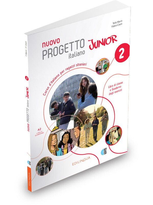 Nuovo Progetto italiano Junior 2 Libro + Quaderno + QR code + codice i-d-e-e - фото №1