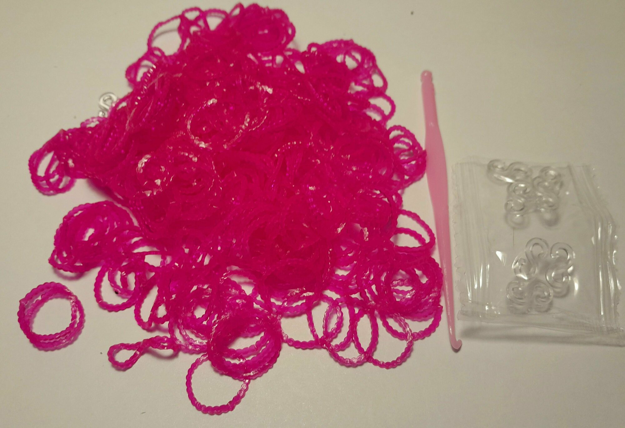 Резинки для плетения Розовые ажурные 400 шт