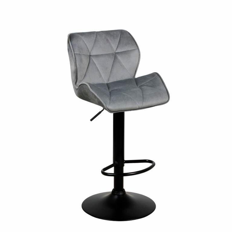 Стул барный ecoline Кристалл WX-2583 цвет сиденья серый, цвет основания черный