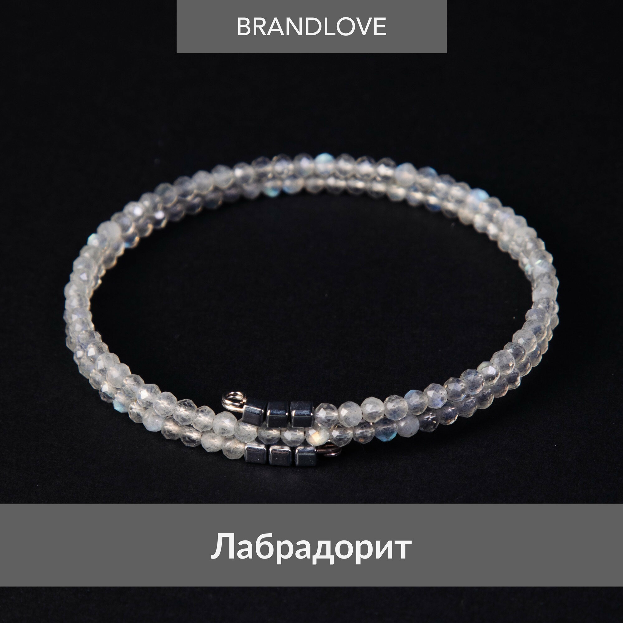 Жесткий браслет BL Jewelry Prism, сердолик, турмалин, лазурит, лабрадорит, гранат