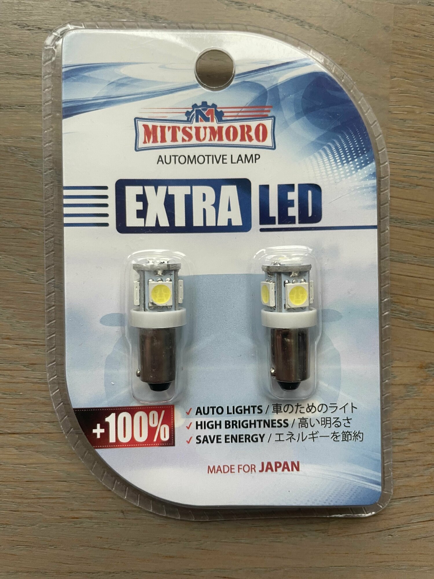 Светодиод LED MITSUMORO T4W BA9S 5 диодов (2 штуки)