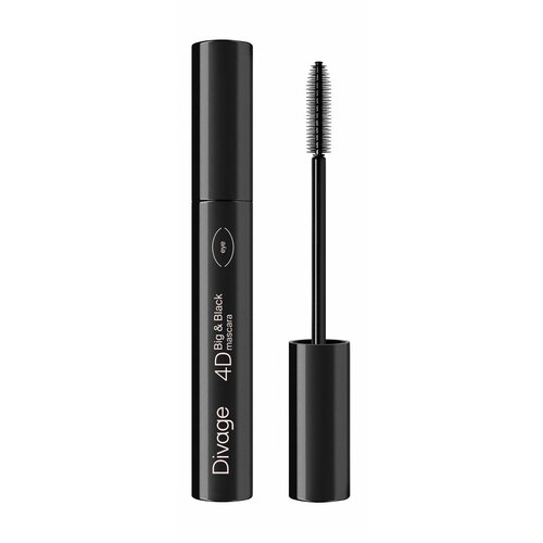 Тушь для ресниц с эффектом супер объема / Divage 4D Big and Black Mascara