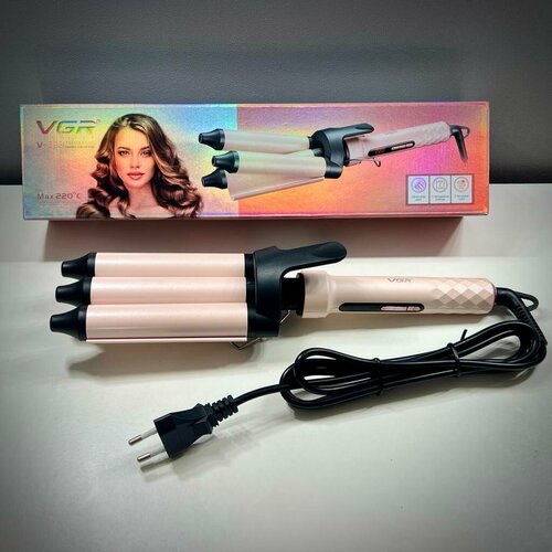 Тройная плойка - 26 мм волновая плойка для завивки волос керамическое покрытие 200000₽