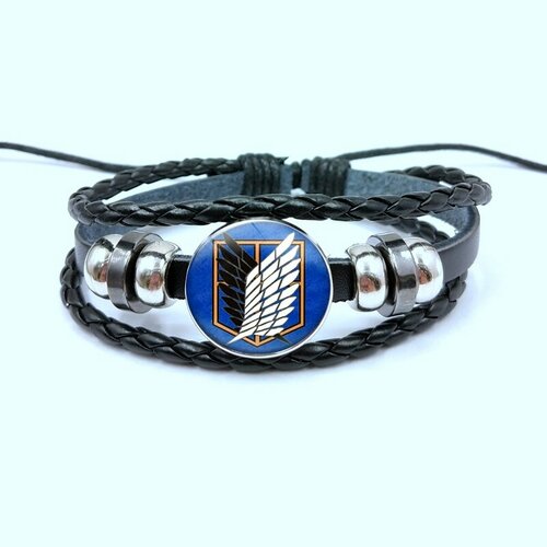 фото Плетеный браслет panawealth inter holdings, стекло, черный