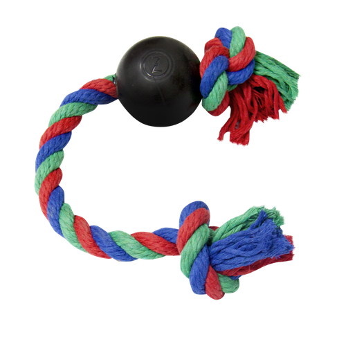 Зооник игрушка мяч резиновый на веревке (мяч 6,5см, веревка 40см)
