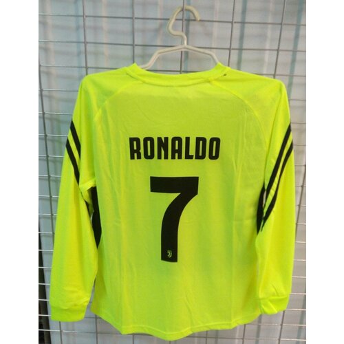 фото Рональдо ювентус размер 28 ( на 13-14 лет ) форма ( майка + шорты ) футбольного клуба juventus ( италия ) №7 ronaldo салатовая с длинными рукавами