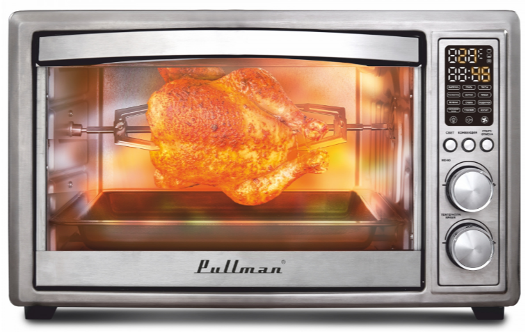 Электрическая духовка Pullman PL-1114 конвек.5в1: сушилка, мини-печь, аэрогриль, шашлычница, йогуртница