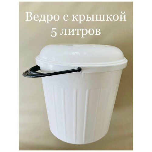 Ведро с крышкой 5 литров круглое 399₽