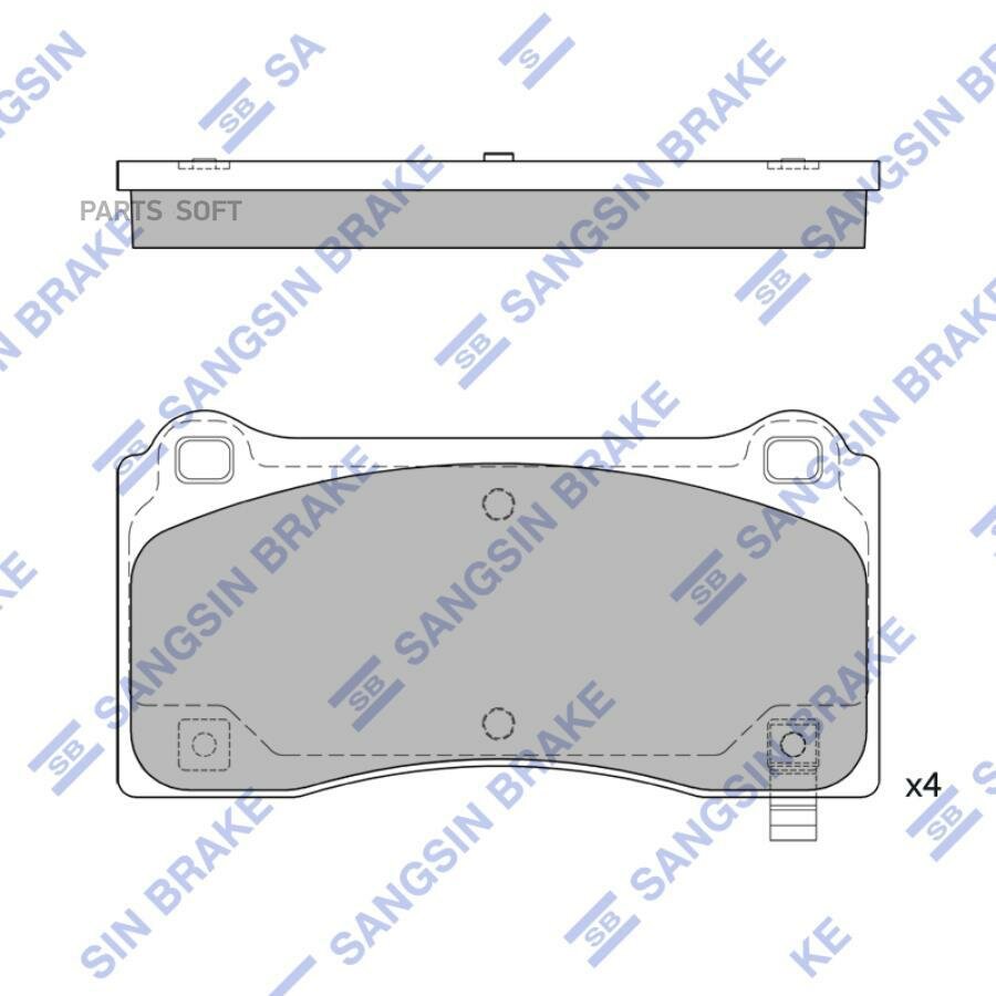 SANGSIN BRAKE SP2824 Колодки тормозные дисковые