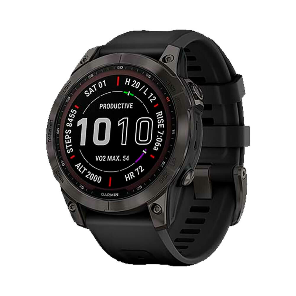 Смарт-часы Garmin Fenix 7 Saphire Solar Carbon-Gray - фото №8