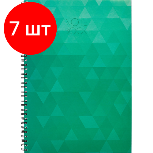 Комплект 7 штук, Тетрадь общая Attache Cristal,96л, клет, А4, спир, обл. мел. карт тетрадь общая attache 96л клет а4 спир обл мел карт 76129