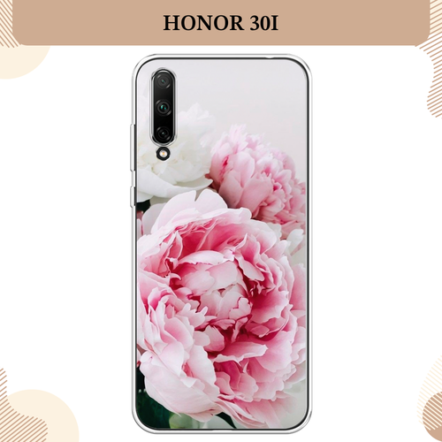 Силиконовый чехол Розовые и белые пионы на Honor 30i / Хонор 30i силиконовый чехол розовые и белые пионы на honor 20 хонор 20