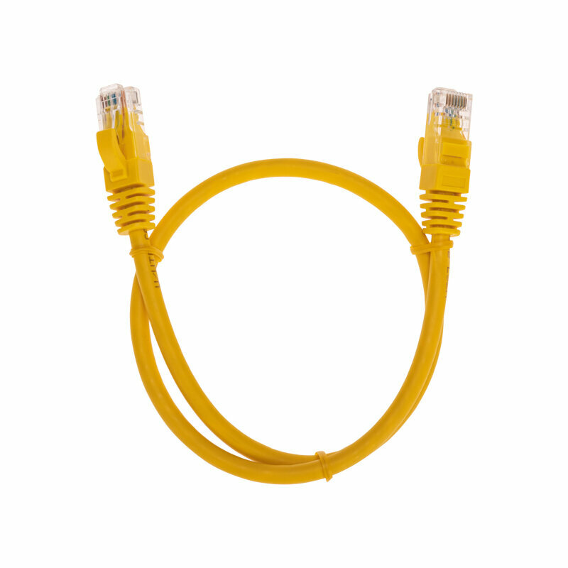 Патч-корд U/UTP CAT 6, RJ45-RJ45, 26AWG, LSZH, желтый, 0.5м REXANT 1 шт арт. 02-0295-05