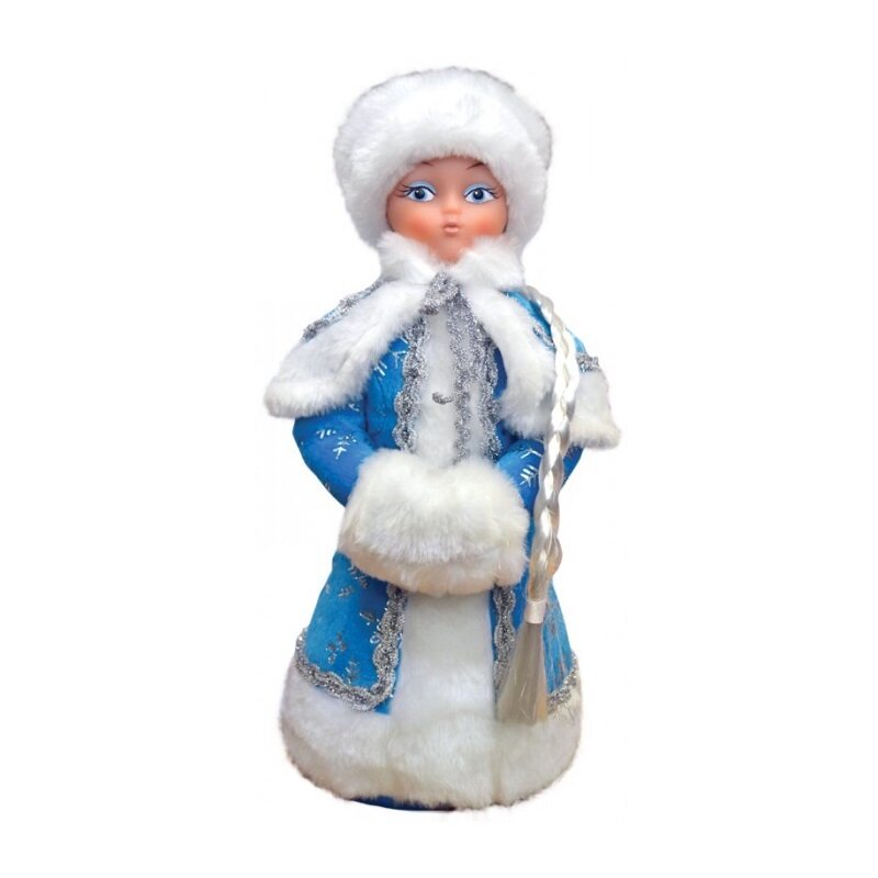 Батик Фигура Снегурочка - Зимняя красавица в синей шубке 35 см СН-10