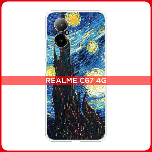 Силиконовый чехол на Realme C67 4G / Реалми C67 4G Ван Гог Звездная ночь силиконовый чехол на realme 8 реалми 8 ван гог звездная ночь