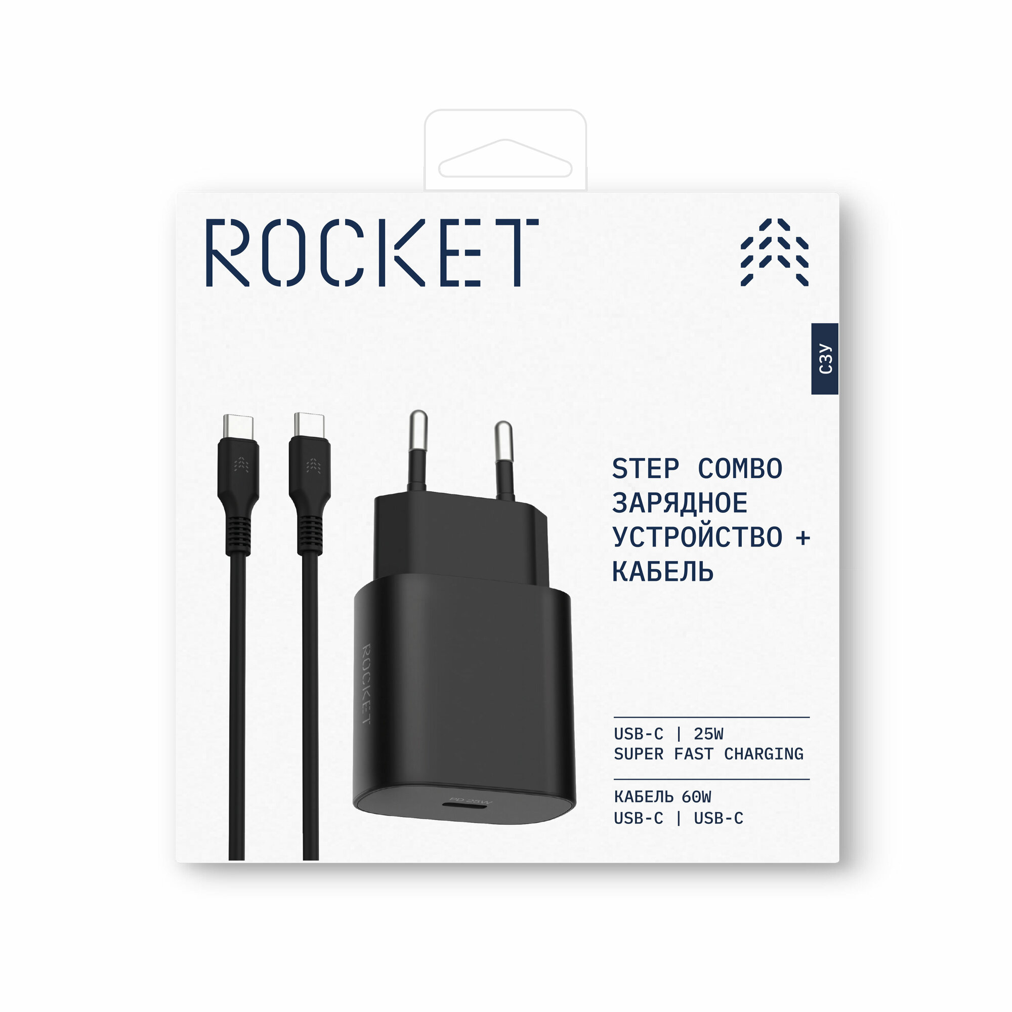 Сетевое зарядное устройство Rocket USB Type-C 1xUSB Type-C 3 А белый - фото №5