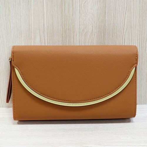 фото Сумка клатч canevo, фактура гладкая, оранжевый