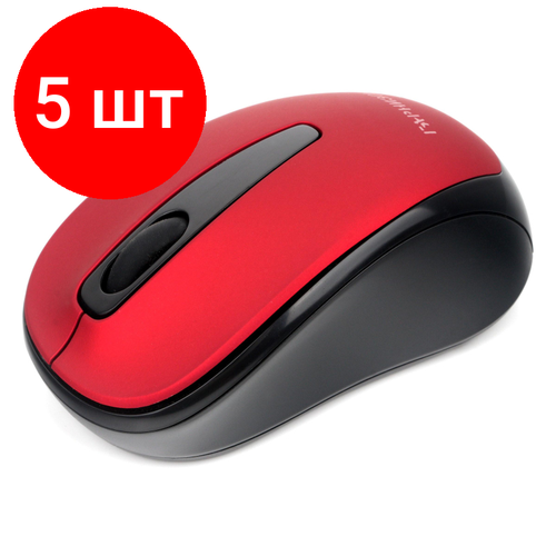 Комплект 5 штук Мышь компьютерная Гарнизон GMW-450-4 WLS чернкрасн 1000dpi 18840 375900₽