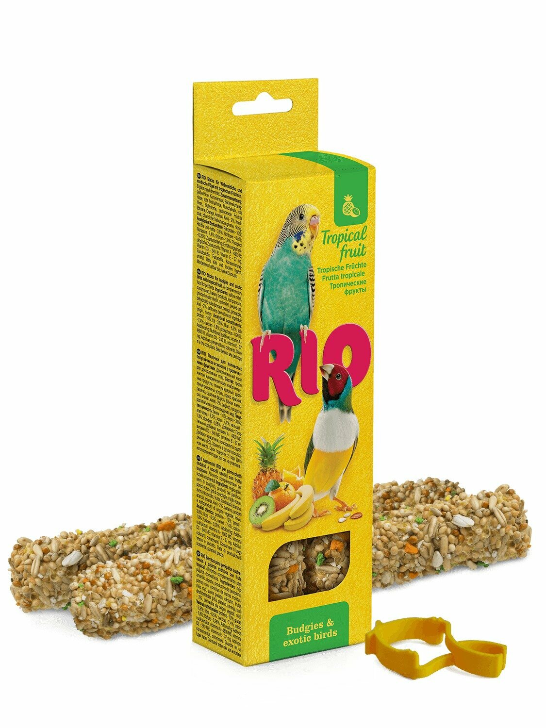 RIO Палочки для волнистых попугаев и экзотов с Тропическими фруктами 2шт*40г