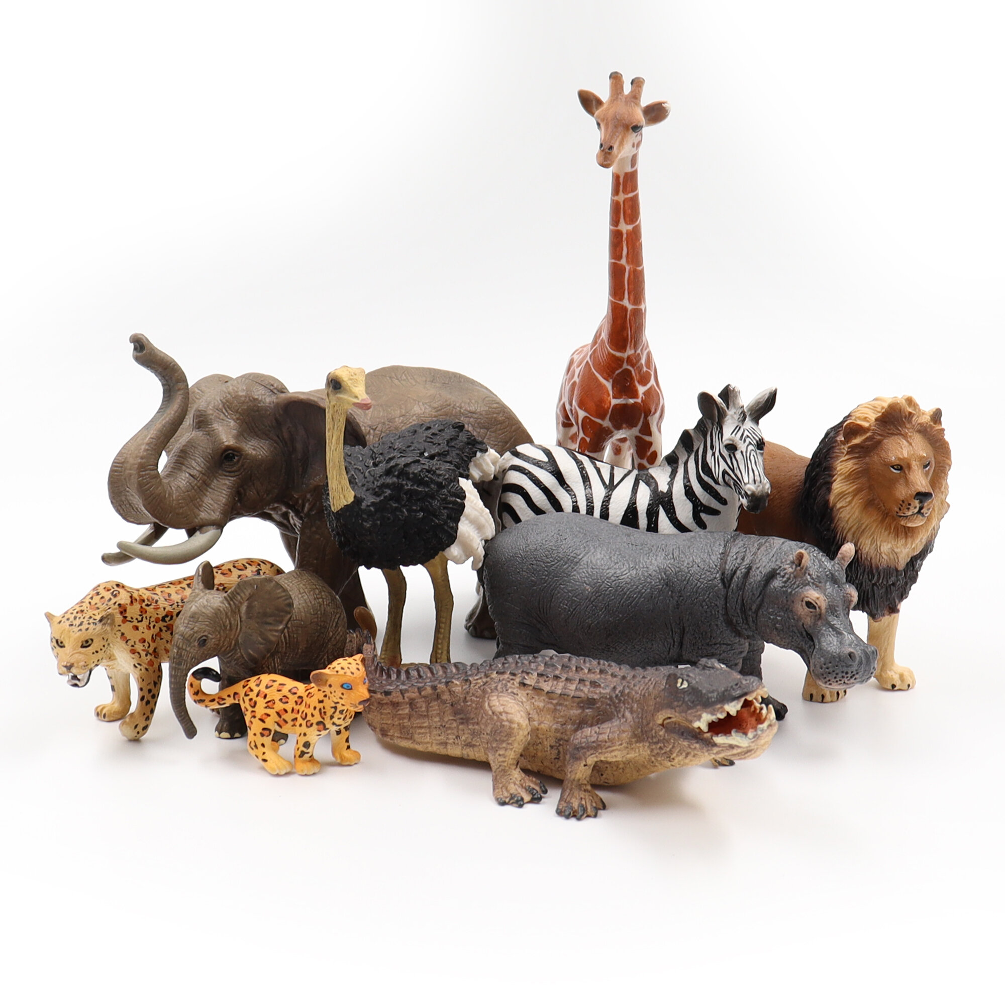 Фигурки диких животных, детский игровой набор Zateyo Сафари, игрушка для детей коллекционная, декоративная, 10 шт.